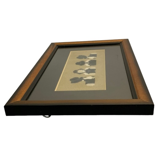 Amish Wall Decor Vintage Needlepoint Traditional Dressed Farmhouse Black White - Picture 7 of 16